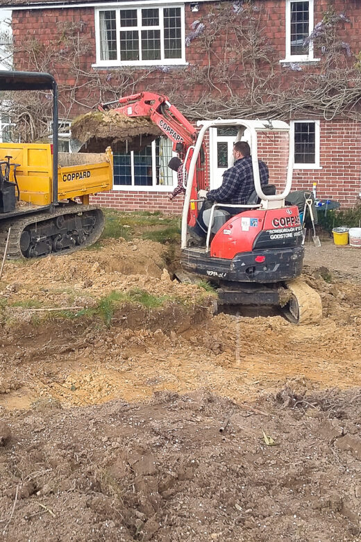 Landscaping, drainage, gate piers, porch 6