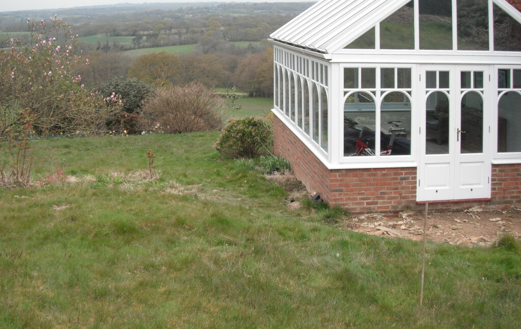 New conservatory in Buxted - before rebuild