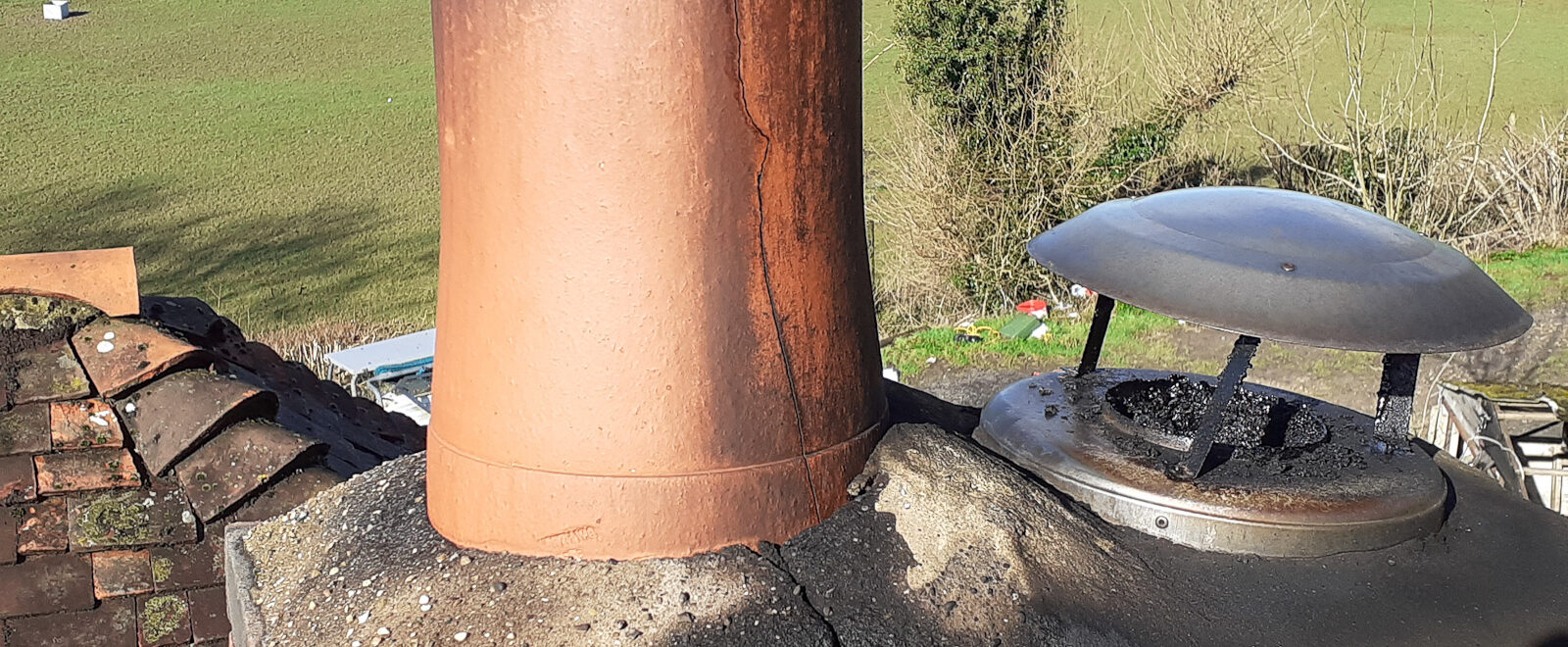 chimney and roofing works on farm cottage before 1
