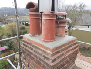 chimney and roofing works on farm cottage completion 1