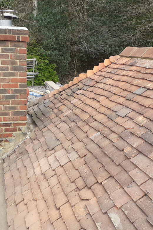 chimney and roofing works on farm cottage completion 2