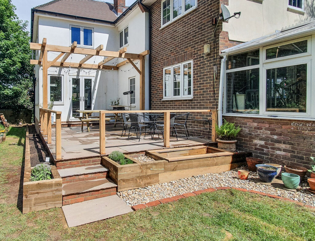 new raised patio
